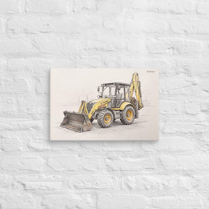 Furrow & Fields Terex 860 Elite Pencil Sketch | Canvas Quality Farmers Merch