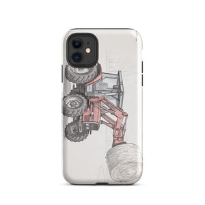 Furrow & Fields Tough Case for iPhone® iPhone 11 Massey Ferguson 3070 Autotronic Pencil Sketch | Tough Case for iPhone® Quality Farmers Merch