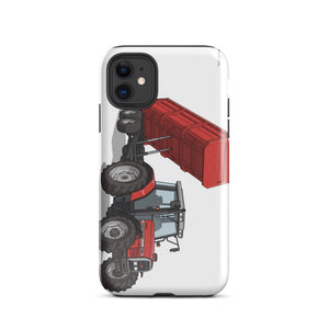 Furrow & Fields Tough Case for iPhone® iPhone 11 Massey Ferguson 6180 Illustration | Tough Case for iPhone® Quality Farmers Merch
