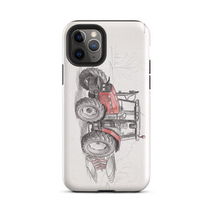 Furrow & Fields Tough Case for iPhone® iPhone 11 Pro Massey Ferguson 6255 Pencil Sketch | Tough Case for iPhone® Quality Farmers Merch