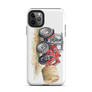 Furrow & Fields Tough Case for iPhone® iPhone 11 Pro Max Massey Ferguson 3070 Autotronic Watercolor | Tough Case for iPhone® Quality Farmers Merch