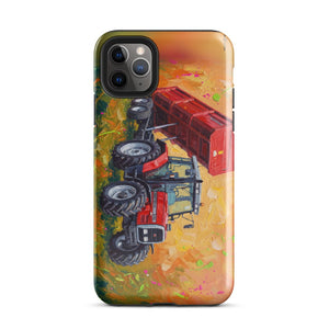 Furrow & Fields Tough Case for iPhone® iPhone 11 Pro Max Massey Ferguson 6180 Splash Art | Tough Case for iPhone® Quality Farmers Merch