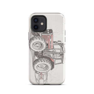 Furrow & Fields Tough Case for iPhone® iPhone 12 Massey Ferguson 375 Pencil Sketch | Tough Case for iPhone® Quality Farmers Merch