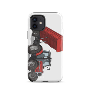 Furrow & Fields Tough Case for iPhone® iPhone 12 Massey Ferguson 6180 Illustration | Tough Case for iPhone® Quality Farmers Merch