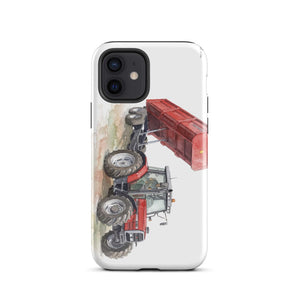 Furrow & Fields Tough Case for iPhone® iPhone 12 Massey Ferguson 6180 Watercolor | Tough Case for iPhone® Quality Farmers Merch