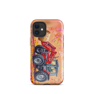 Furrow & Fields Tough Case for iPhone® iPhone 12 mini Massey Ferguson 3070 Autotronic Splash Art | Tough Case for iPhone® Quality Farmers Merch