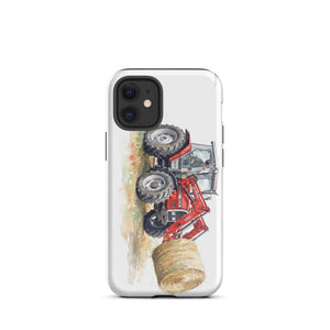 Furrow & Fields Tough Case for iPhone® iPhone 12 mini Massey Ferguson 3070 Autotronic Watercolor | Tough Case for iPhone® Quality Farmers Merch