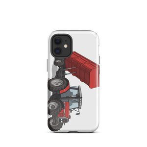 Furrow & Fields Tough Case for iPhone® iPhone 12 mini Massey Ferguson 6180 Illustration | Tough Case for iPhone® Quality Farmers Merch