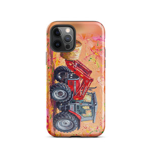 Furrow & Fields Tough Case for iPhone® iPhone 12 Pro Massey Ferguson 3070 Autotronic Splash Art | Tough Case for iPhone® Quality Farmers Merch