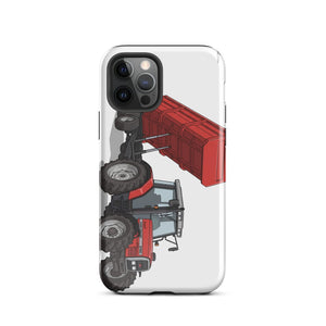 Furrow & Fields Tough Case for iPhone® iPhone 12 Pro Massey Ferguson 6180 Illustration | Tough Case for iPhone® Quality Farmers Merch