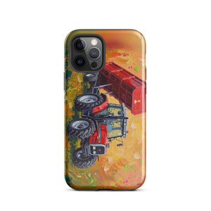 Furrow & Fields Tough Case for iPhone® iPhone 12 Pro Massey Ferguson 6180 Splash Art | Tough Case for iPhone® Quality Farmers Merch