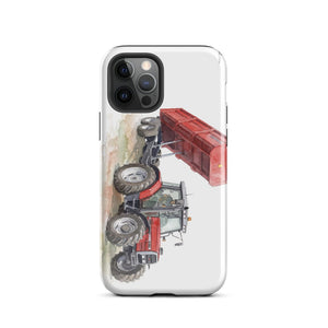 Furrow & Fields Tough Case for iPhone® iPhone 12 Pro Massey Ferguson 6180 Watercolor | Tough Case for iPhone® Quality Farmers Merch