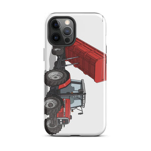 Furrow & Fields Tough Case for iPhone® iPhone 12 Pro Max Massey Ferguson 6180 Illustration | Tough Case for iPhone® Quality Farmers Merch