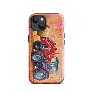 Furrow & Fields Tough Case for iPhone® iPhone 13 Massey Ferguson 3070 Autotronic Splash Art | Tough Case for iPhone® Quality Farmers Merch