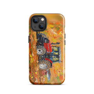 Furrow & Fields Tough Case for iPhone® iPhone 13 Massey Ferguson 6255 Splash Art | Tough Case for iPhone® Quality Farmers Merch