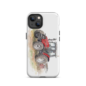 Furrow & Fields Tough Case for iPhone® iPhone 13 Massey Ferguson 6255 Watercolor | Tough Case for iPhone® Quality Farmers Merch