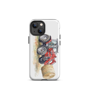 Furrow & Fields Tough Case for iPhone® iPhone 13 mini Massey Ferguson 3070 Autotronic Watercolor | Tough Case for iPhone® Quality Farmers Merch