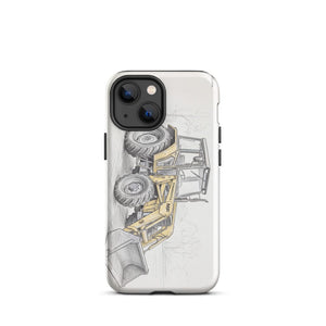 Furrow & Fields Tough Case for iPhone® iPhone 13 mini Massey Ferguson 50E Pencil Sketch | Tough Case for iPhone® Quality Farmers Merch