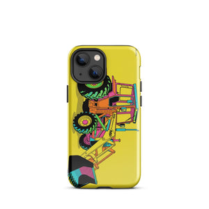 Furrow & Fields Tough Case for iPhone® iPhone 13 mini Massey Ferguson 50E Pop Art | Tough Case for iPhone® Quality Farmers Merch