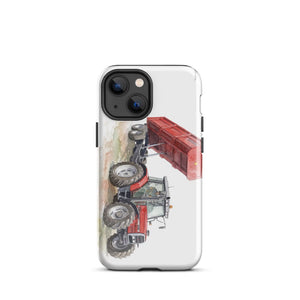 Furrow & Fields Tough Case for iPhone® iPhone 13 mini Massey Ferguson 6180 Watercolor | Tough Case for iPhone® Quality Farmers Merch