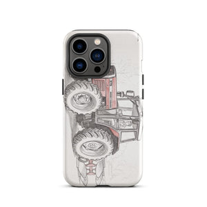 Furrow & Fields Tough Case for iPhone® iPhone 13 Pro Massey Ferguson 375 Pencil Sketch | Tough Case for iPhone® Quality Farmers Merch