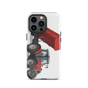 Furrow & Fields Tough Case for iPhone® iPhone 13 Pro Massey Ferguson 6180 Illustration | Tough Case for iPhone® Quality Farmers Merch