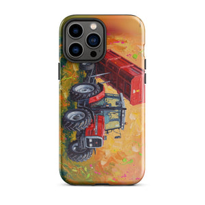 Furrow & Fields Tough Case for iPhone® iPhone 13 Pro Max Massey Ferguson 6180 Splash Art | Tough Case for iPhone® Quality Farmers Merch