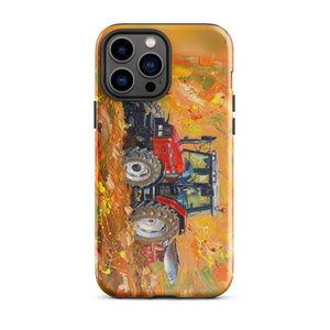 Furrow & Fields Tough Case for iPhone® iPhone 13 Pro Max Massey Ferguson 6255 Splash Art | Tough Case for iPhone® Quality Farmers Merch