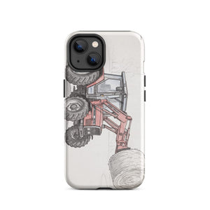 Furrow & Fields Tough Case for iPhone® iPhone 14 Massey Ferguson 3070 Autotronic Pencil Sketch | Tough Case for iPhone® Quality Farmers Merch