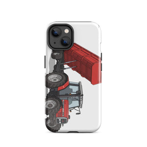 Furrow & Fields Tough Case for iPhone® iPhone 14 Massey Ferguson 6180 Illustration | Tough Case for iPhone® Quality Farmers Merch