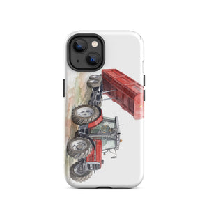 Furrow & Fields Tough Case for iPhone® iPhone 14 Massey Ferguson 6180 Watercolor | Tough Case for iPhone® Quality Farmers Merch