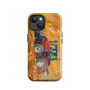 Furrow & Fields Tough Case for iPhone® iPhone 14 Massey Ferguson 6255 Splash Art | Tough Case for iPhone® Quality Farmers Merch