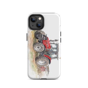 Furrow & Fields Tough Case for iPhone® iPhone 14 Massey Ferguson 6255 Watercolor | Tough Case for iPhone® Quality Farmers Merch