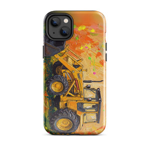 Furrow & Fields Tough Case for iPhone® iPhone 14 Plus Massey Ferguson 50E Splash Art | Tough Case for iPhone® Quality Farmers Merch