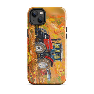 Furrow & Fields Tough Case for iPhone® iPhone 14 Plus Massey Ferguson 6255 Splash Art | Tough Case for iPhone® Quality Farmers Merch