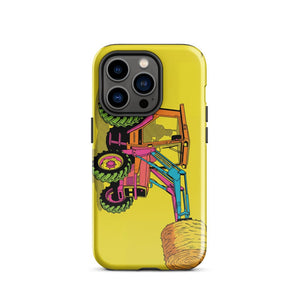 Furrow & Fields Tough Case for iPhone® iPhone 14 Pro Massey Ferguson 3070 Autotronic Pop Art | Tough Case for iPhone® Quality Farmers Merch