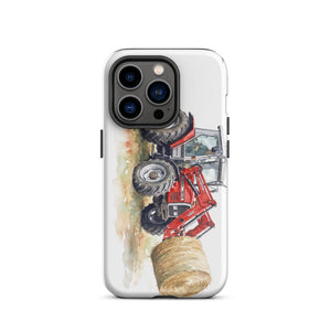 Furrow & Fields Tough Case for iPhone® iPhone 14 Pro Massey Ferguson 3070 Autotronic Watercolor | Tough Case for iPhone® Quality Farmers Merch