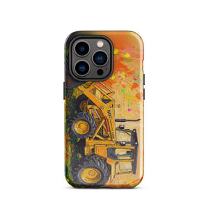 Furrow & Fields Tough Case for iPhone® iPhone 14 Pro Massey Ferguson 50E Splash Art | Tough Case for iPhone® Quality Farmers Merch
