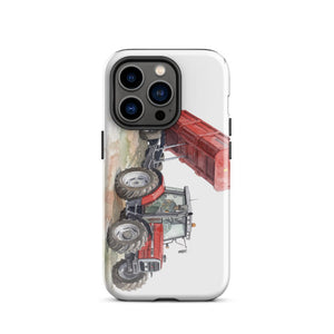 Furrow & Fields Tough Case for iPhone® iPhone 14 Pro Massey Ferguson 6180 Watercolor | Tough Case for iPhone® Quality Farmers Merch