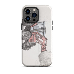 Furrow & Fields Tough Case for iPhone® iPhone 14 Pro Max Massey Ferguson 3070 Autotronic Pencil Sketch | Tough Case for iPhone® Quality Farmers Merch