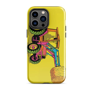 Furrow & Fields Tough Case for iPhone® iPhone 14 Pro Max Massey Ferguson 3070 Autotronic Pop Art | Tough Case for iPhone® Quality Farmers Merch