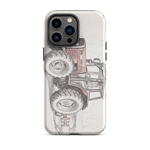 Furrow & Fields Tough Case for iPhone® iPhone 14 Pro Max Massey Ferguson 375 Pencil Sketch | Tough Case for iPhone® Quality Farmers Merch