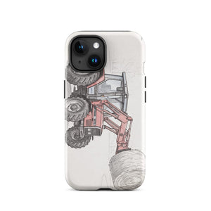 Furrow & Fields Tough Case for iPhone® iPhone 15 Massey Ferguson 3070 Autotronic Pencil Sketch | Tough Case for iPhone® Quality Farmers Merch