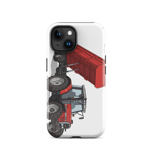 Furrow & Fields Tough Case for iPhone® iPhone 15 Massey Ferguson 6180 Illustration | Tough Case for iPhone® Quality Farmers Merch