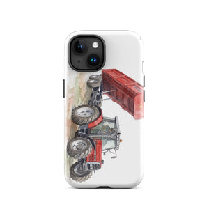 Furrow & Fields Tough Case for iPhone® iPhone 15 Massey Ferguson 6180 Watercolor | Tough Case for iPhone® Quality Farmers Merch
