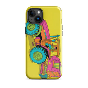 Furrow & Fields Tough Case for iPhone® iPhone 15 Plus Case IH Maxxum MXM130 Pop Art | Tough Case for iPhone® Quality Farmers Merch