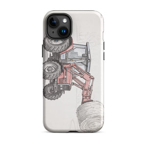 Furrow & Fields Tough Case for iPhone® iPhone 15 Plus Massey Ferguson 3070 Autotronic Pencil Sketch | Tough Case for iPhone® Quality Farmers Merch