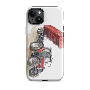 Furrow & Fields Tough Case for iPhone® iPhone 15 Plus Massey Ferguson 6180 Watercolor | Tough Case for iPhone® Quality Farmers Merch