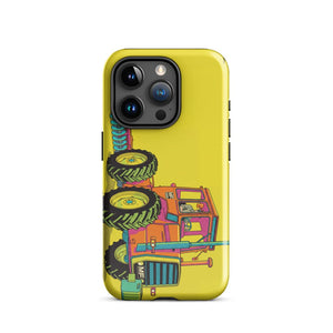 Furrow & Fields Tough Case for iPhone® iPhone 15 Pro Massey Ferguson 1200 Pop Art | Tough Case for iPhone® Quality Farmers Merch