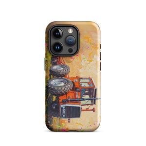 Furrow & Fields Tough Case for iPhone® iPhone 15 Pro Massey Ferguson 1200 Splash Art | Tough Case for iPhone® Quality Farmers Merch